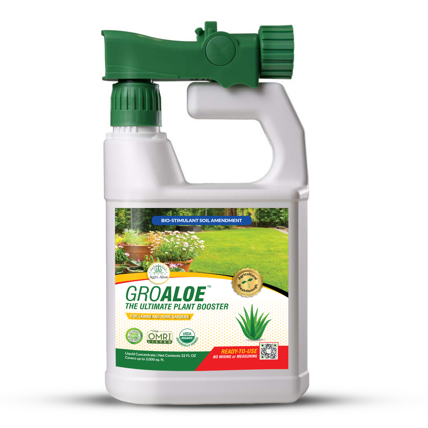 RTU GroAloe 32oz Lawn and Garden Plant Booster